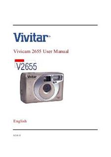 Vivitar ViviCam V 2655 manual. Camera Instructions.